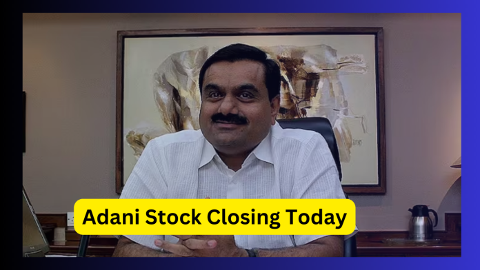 Adani Stock Closing Today : The initial boom disappeared, all shares of Adani fell on the third day as well