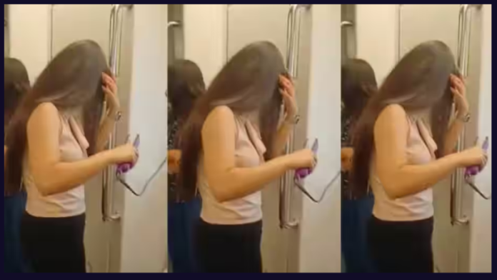 Viral Video: Girl Spotted Using Hair Straightener Inside Delhi Metro, Internet Furious